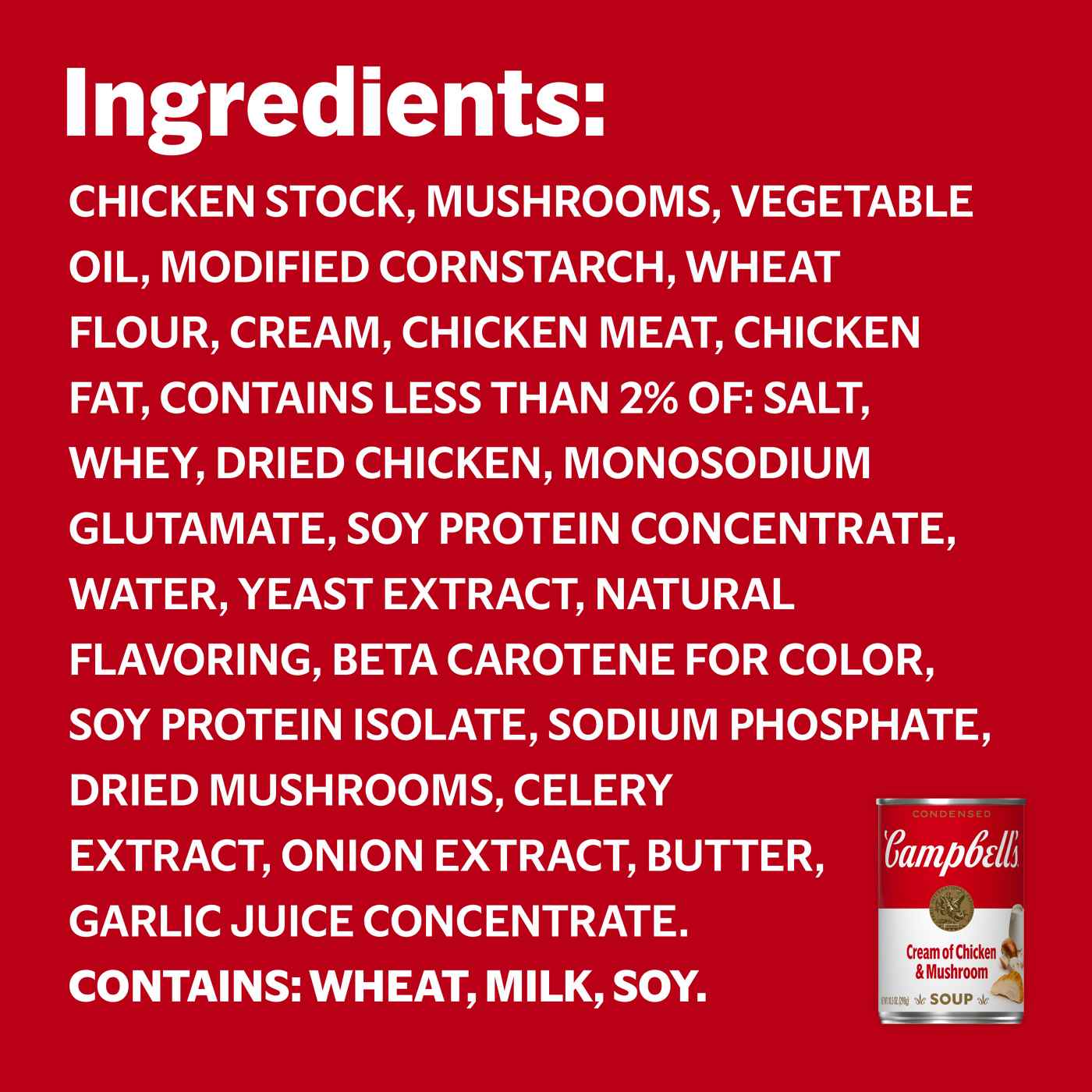 Campbell's Condensed Cream of Chicken & Mushroom Soup; image 5 of 6