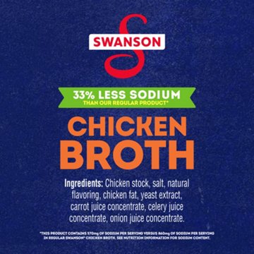 Swanson 33% Less Sodium Chicken Broth, 14.5 oz