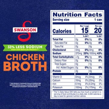 Swanson 33% Less Sodium Chicken Broth, 14.5 oz