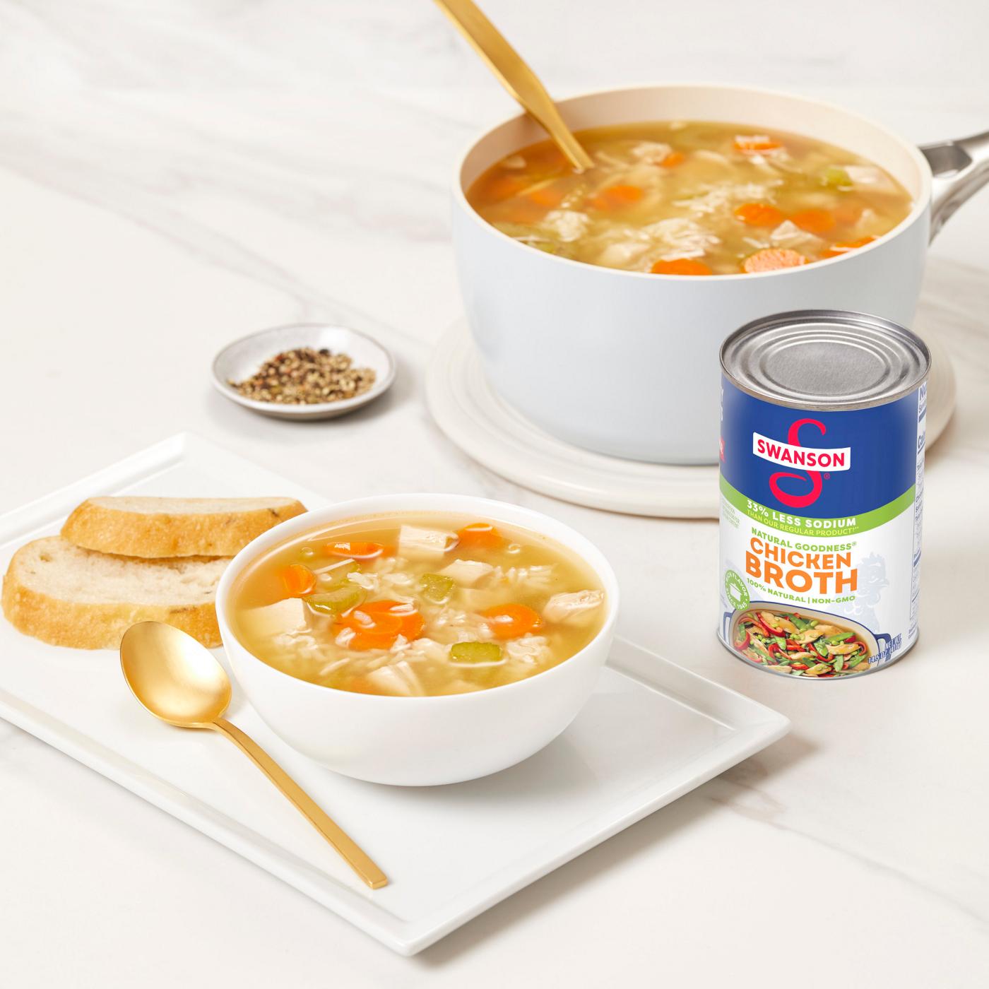 Swanson 100% Natural, 33% Less Sodium Chicken Broth; image 8 of 9