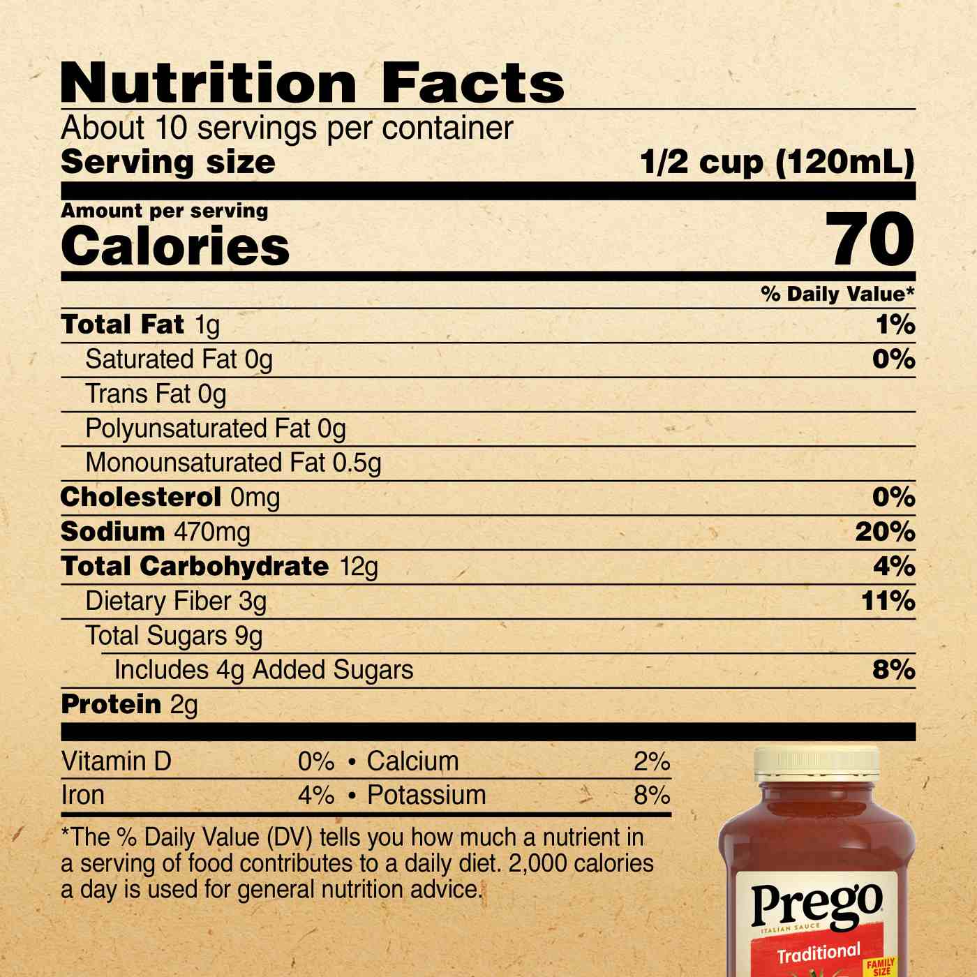 Prego Traditional Pasta Sauce; image 9 of 9