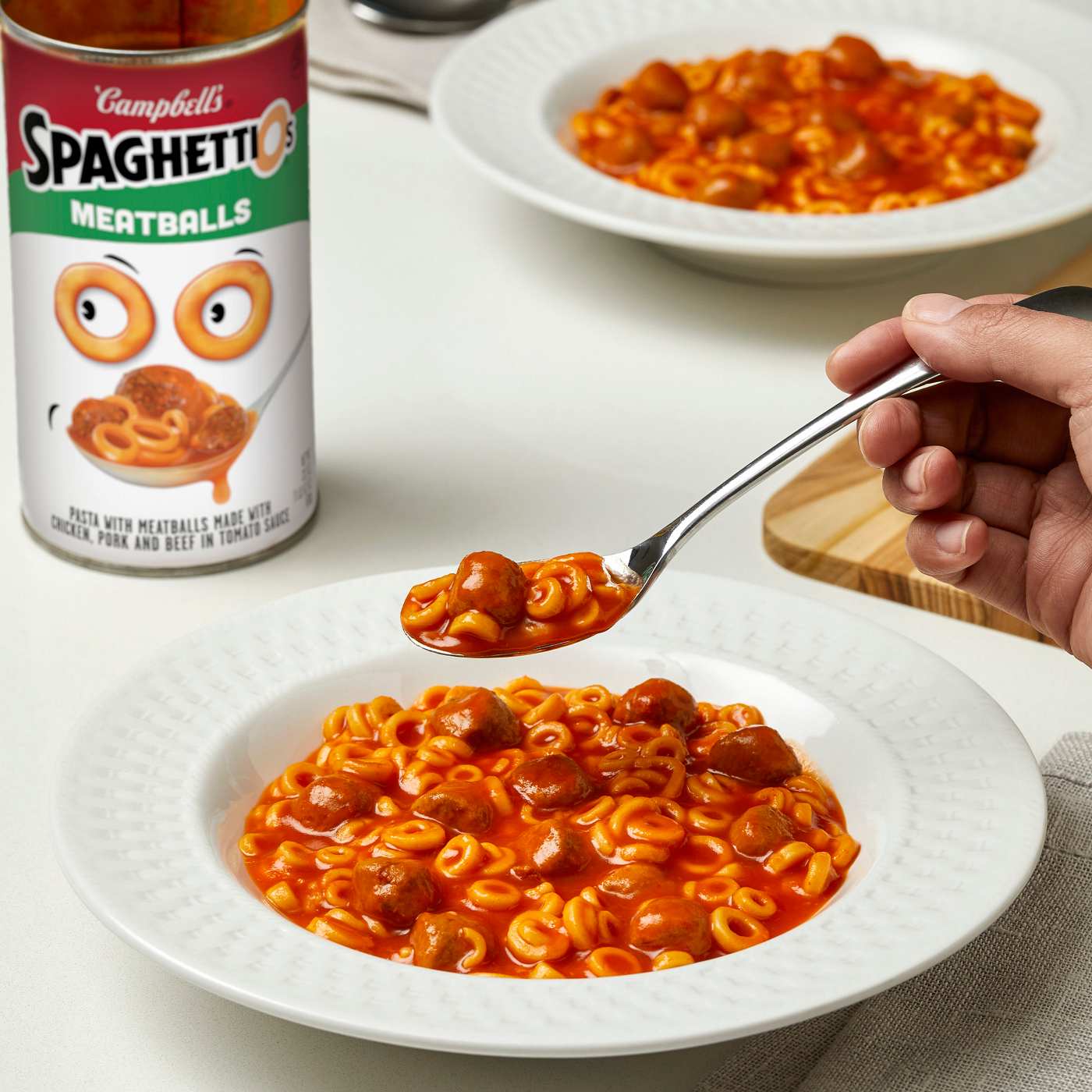 Campbell's SpaghettiOs Canned Pasta with Meatballs; image 7 of 8