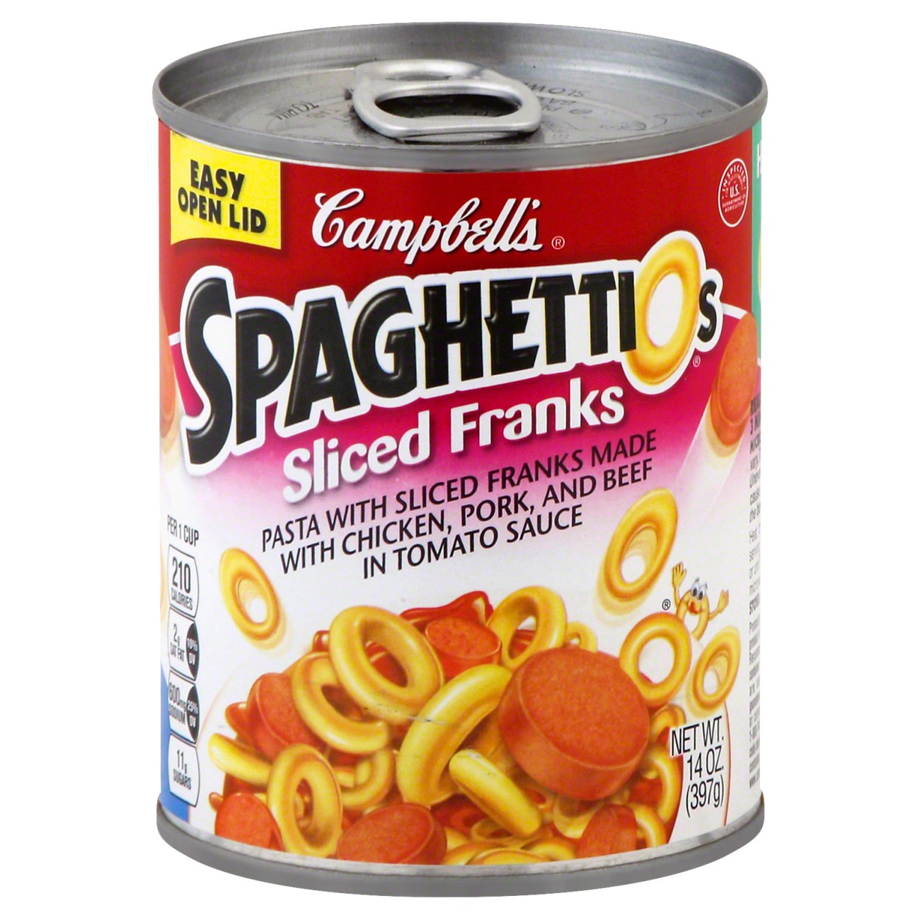 Campbell S Spaghettios With Sliced Franks Shop Pantry Meals At H E B