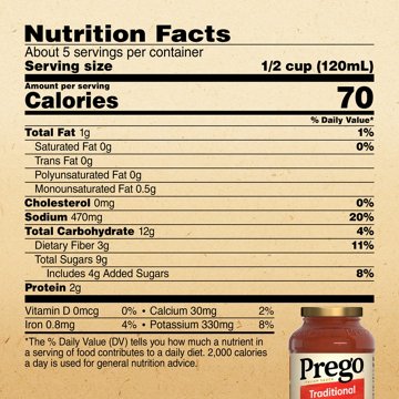 Prego Traditional Pasta Sauce, 24 oz