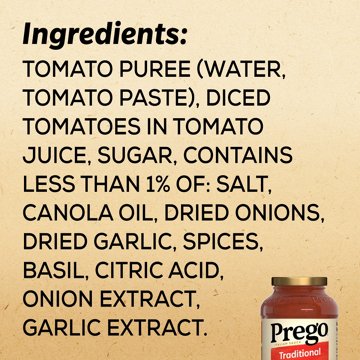 Prego Traditional Pasta Sauce, 24 oz