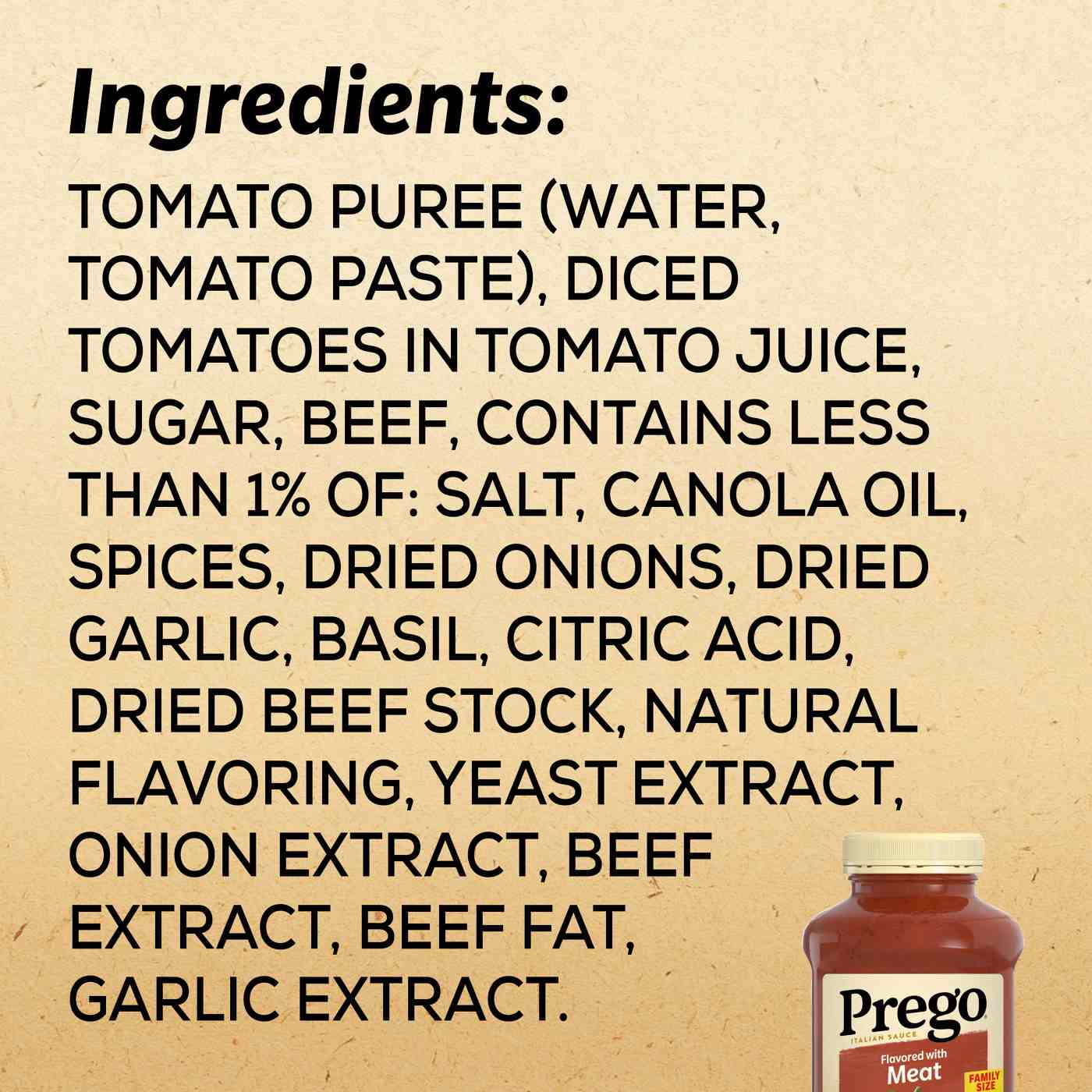 Prego Flavored with Meat Pasta Sauce; image 2 of 9