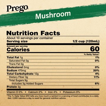 Prego Mushroom Pasta Sauce, 45 oz