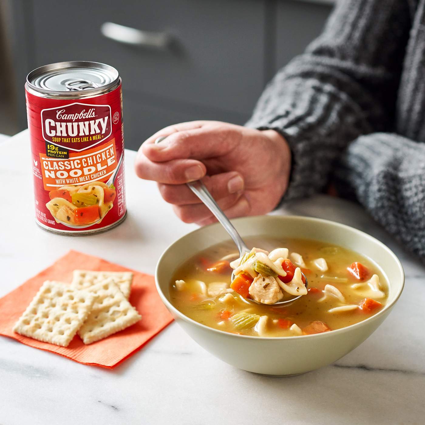 Campbell's Chunky Classic Chicken Noodle Soup; image 5 of 10