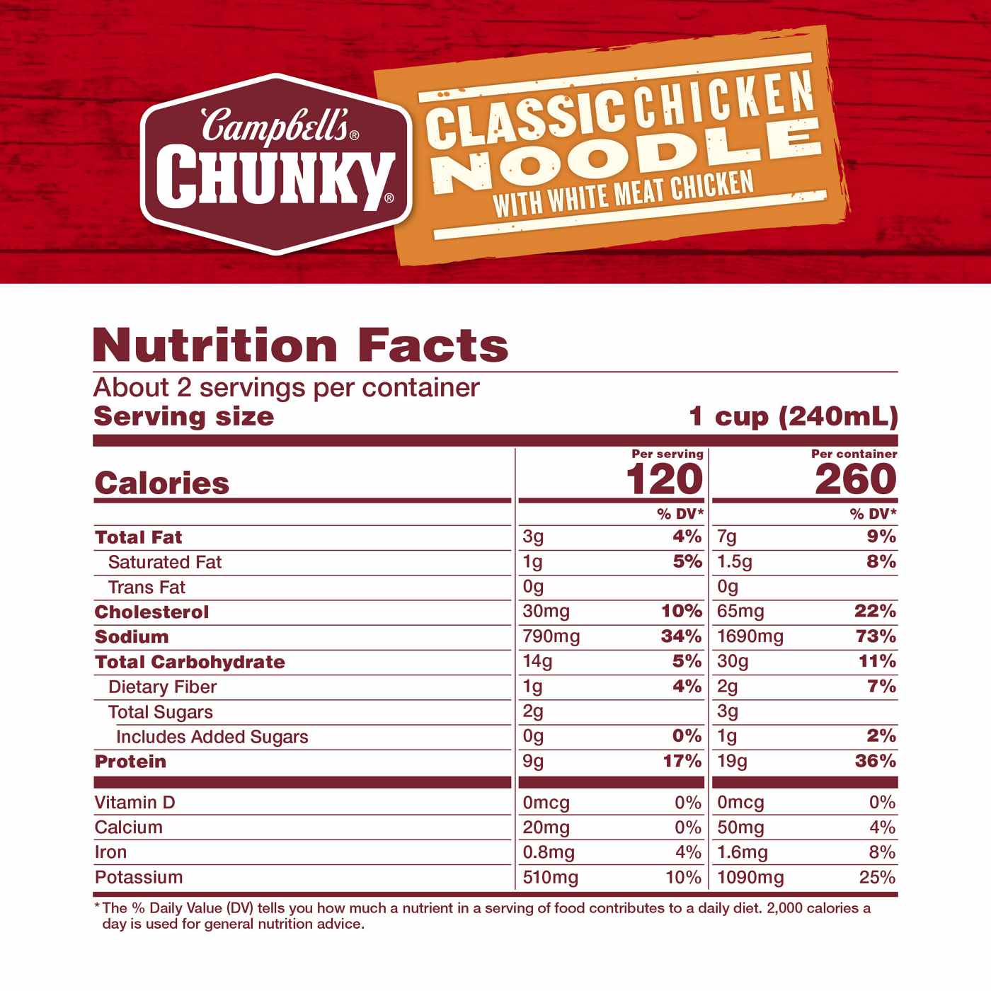 Campbell's Chunky Classic Chicken Noodle Soup; image 7 of 10