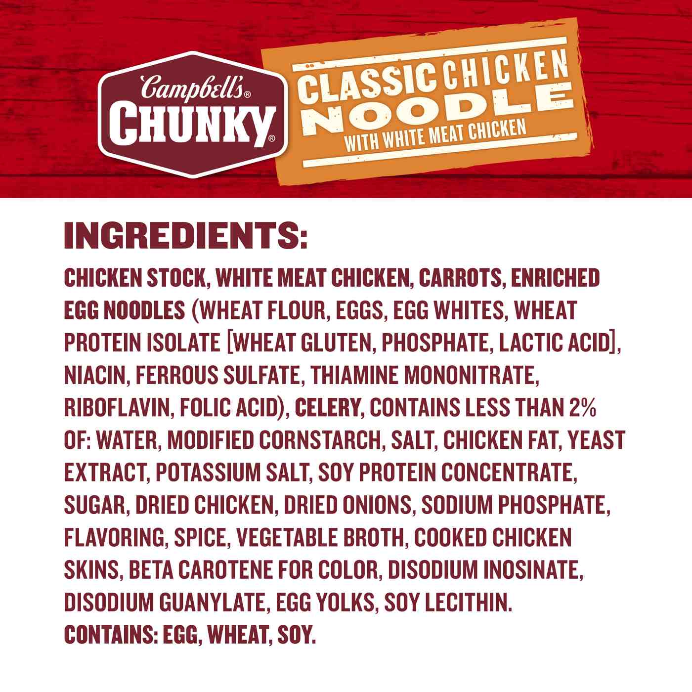 Campbell's Chunky Classic Chicken Noodle Soup; image 8 of 10