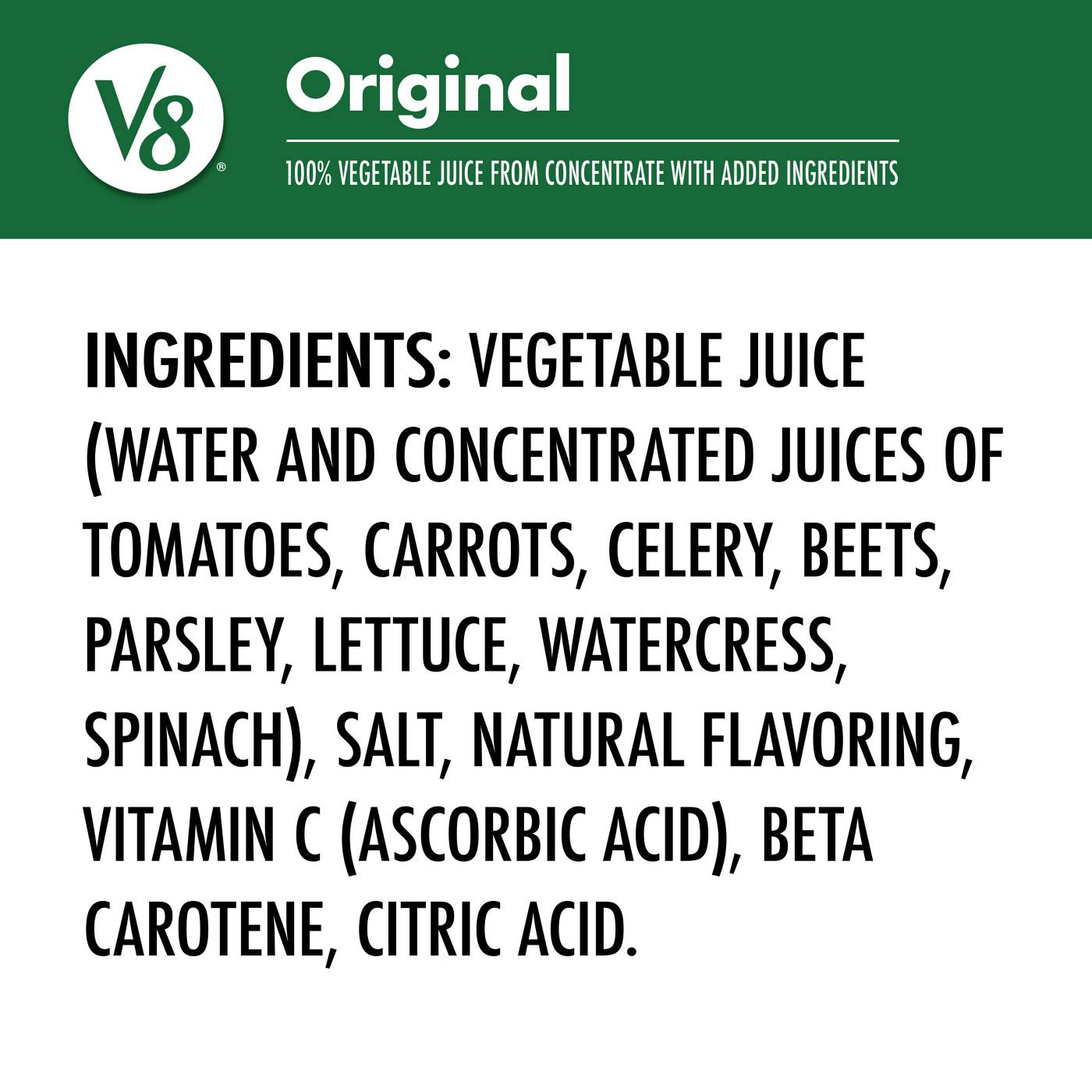 V8 Original 100% Vegetable Juice; image 6 of 8