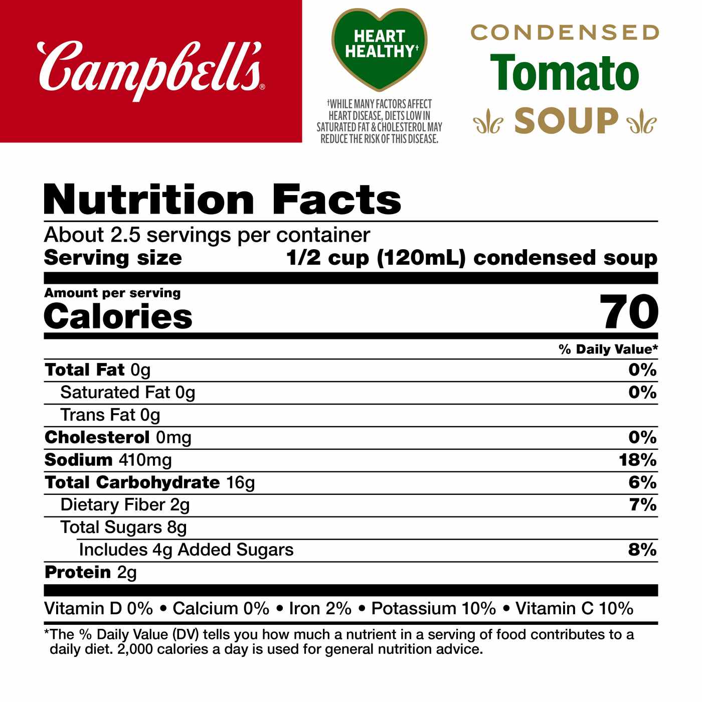 Campbell's Condensed Heart Healthy Tomato Soup; image 4 of 8