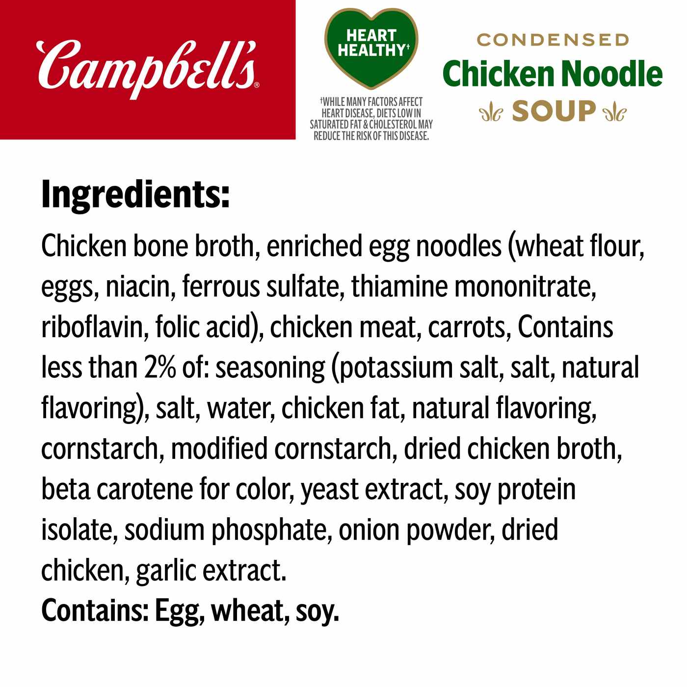 Campbell's Condensed Heart Healthy Chicken Noodle Soup; image 3 of 8