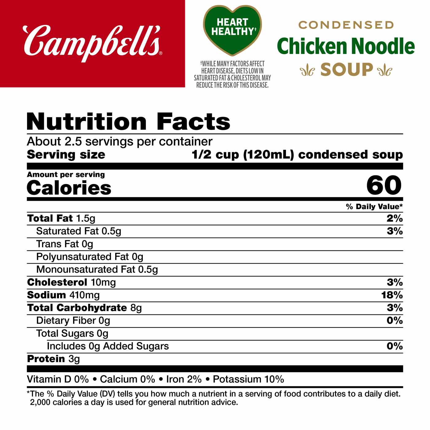 Campbell's Condensed Heart Healthy Chicken Noodle Soup; image 6 of 8