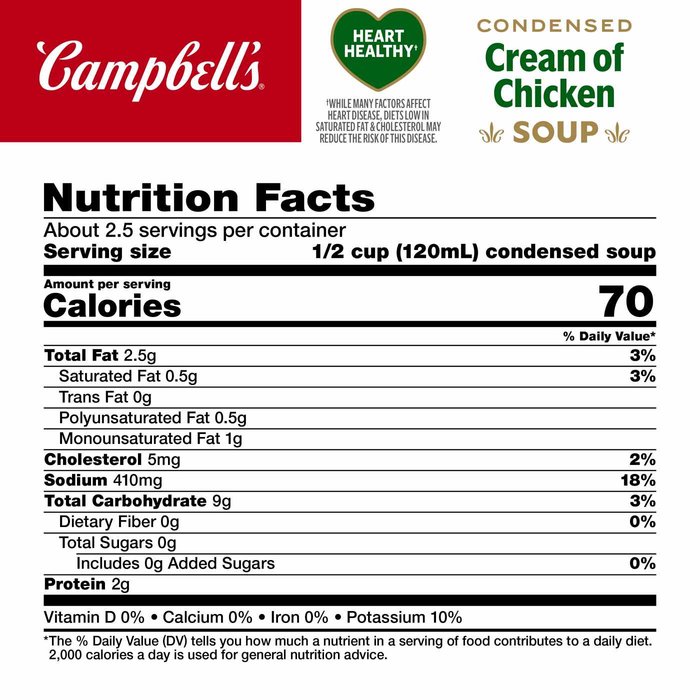Campbell's Condensed Heart Healthy Cream of Chicken Soup; image 5 of 6