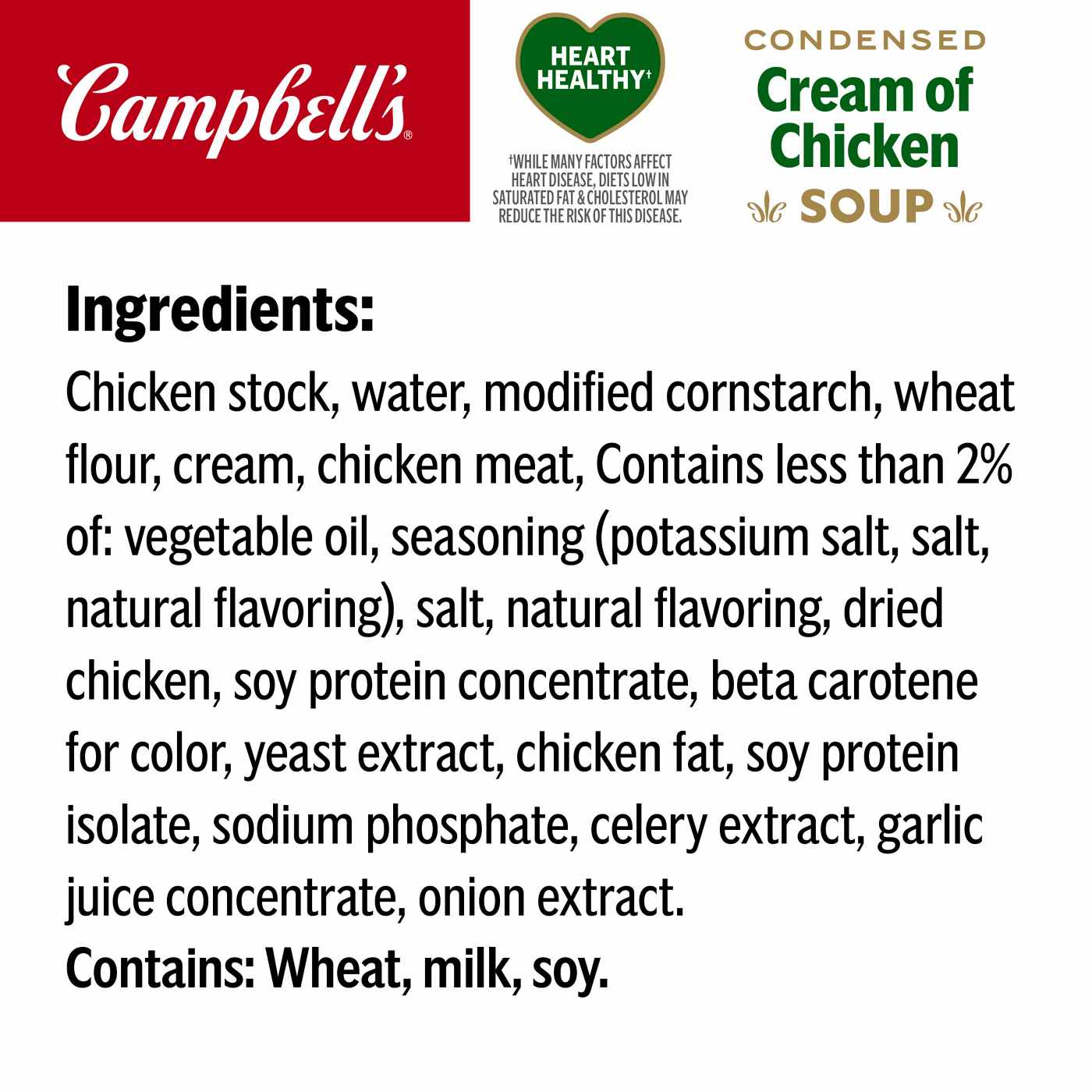 Campbell's Condensed Heart Healthy Cream of Chicken Soup; image 6 of 6