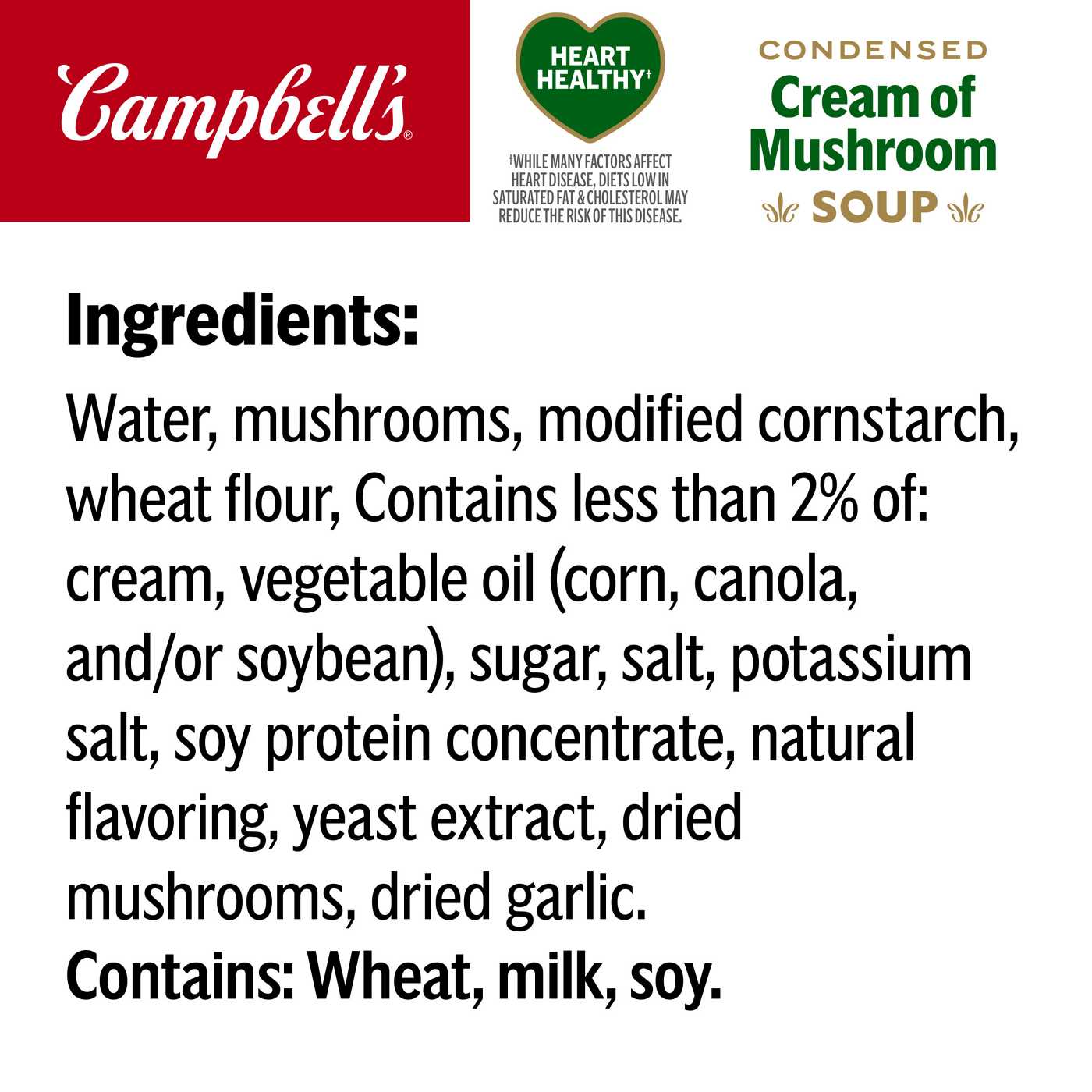 Campbell's Condensed Heart Healthy Cream of Mushroom Soup; image 6 of 6