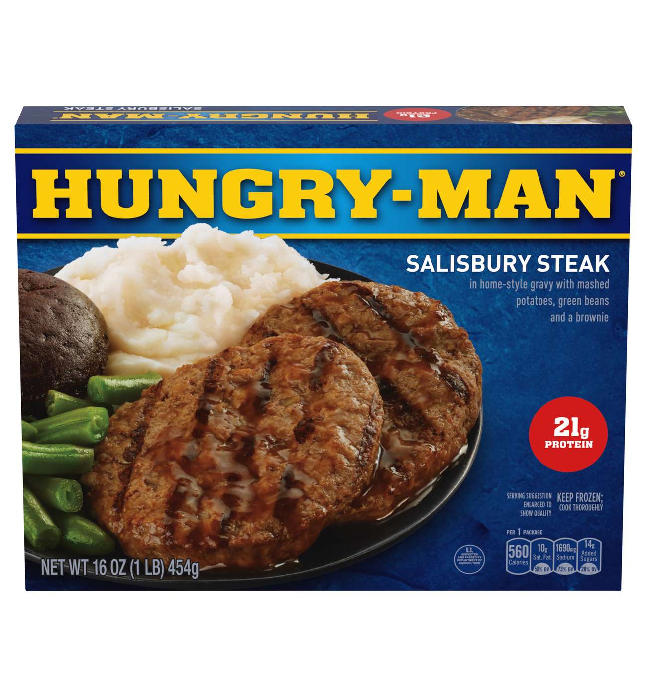 Hungry-Man Salisbury Steak Frozen Meal; image 1 of 5