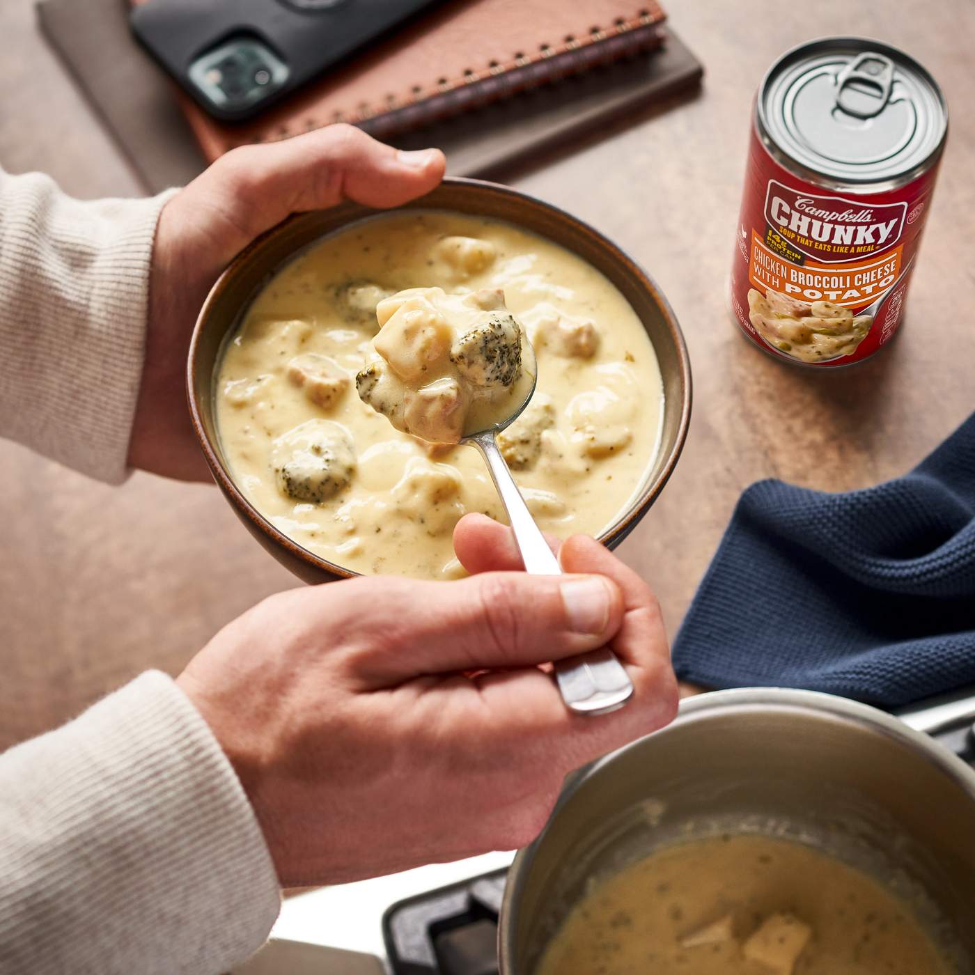 Campbell's Chunky Chicken Broccoli Cheese Soup; image 3 of 10