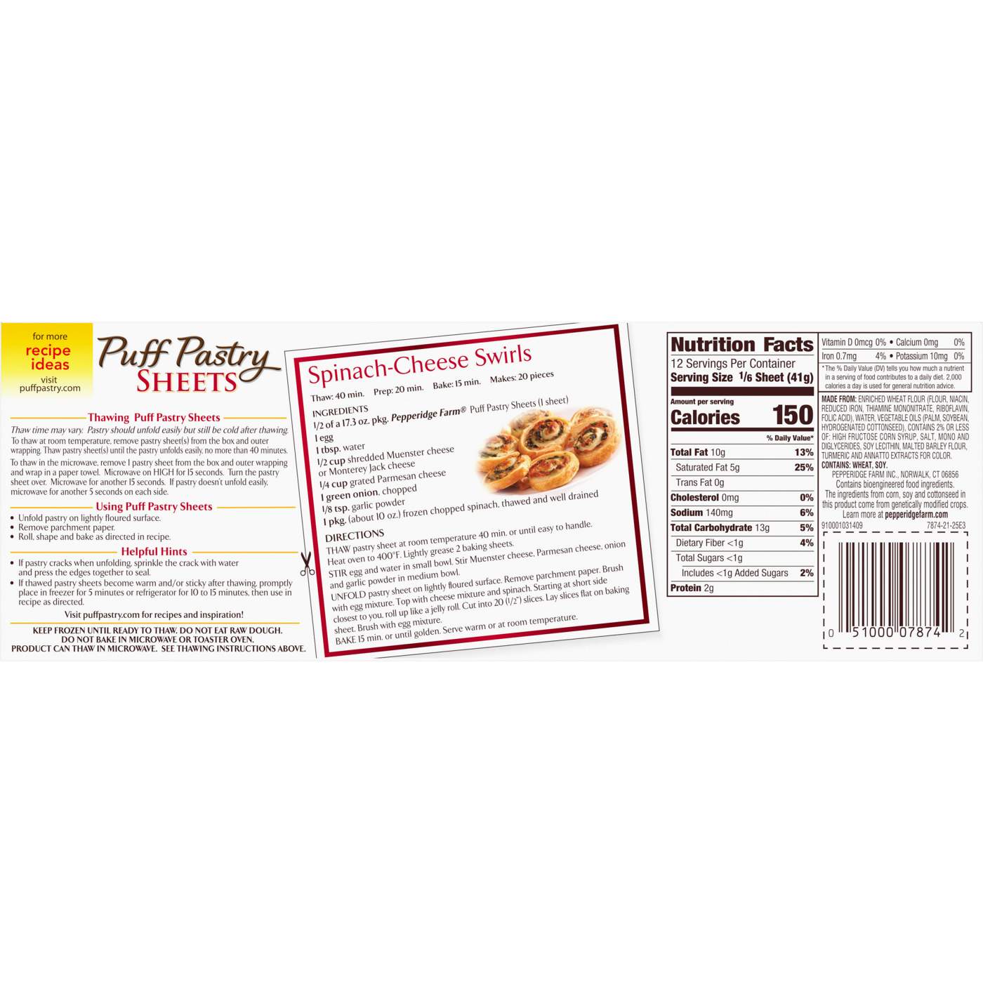 Pepperidge Farm Frozen Puff Pastry Sheets; image 4 of 4