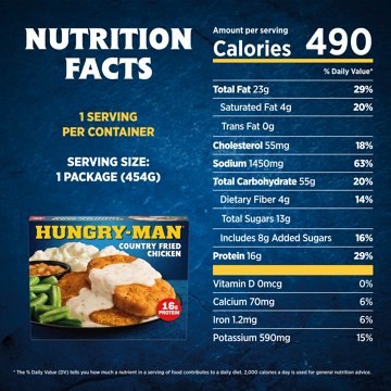 Hungry-Man Country Fried Chicken Frozen Meal
