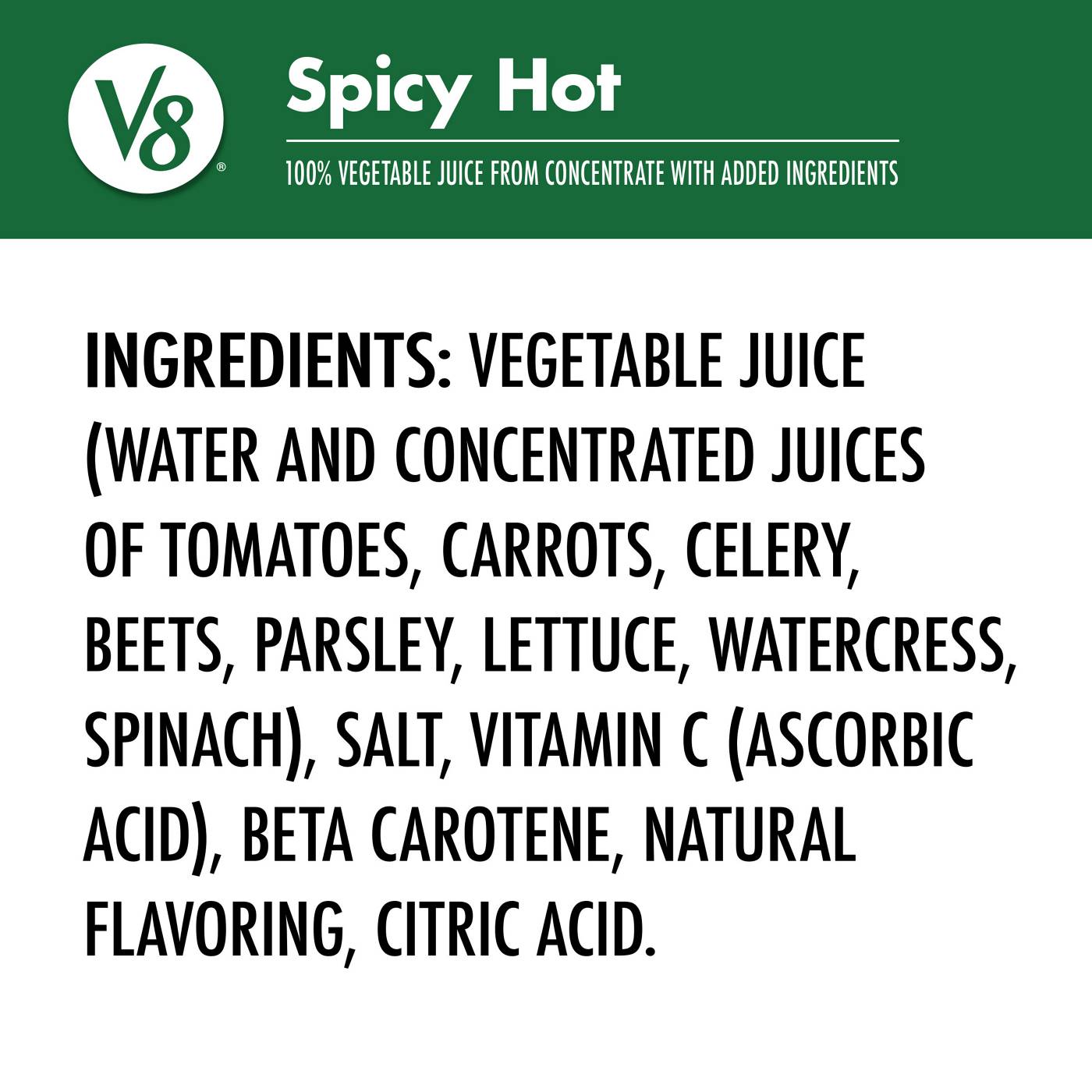 V8 Spicy Hot 100% Vegetable Juice; image 7 of 8