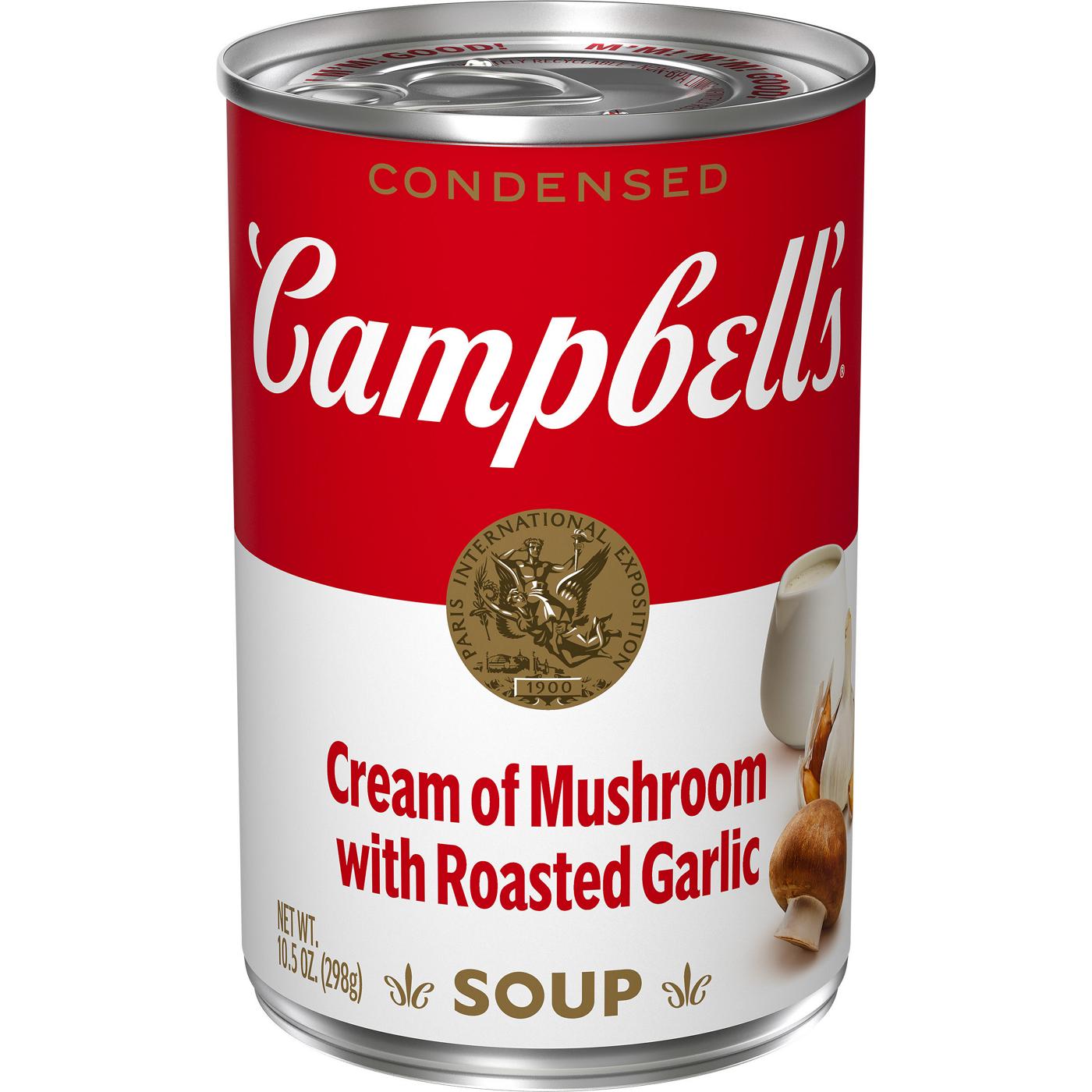 Campbell's Condensed Cream of Mushroom Soup with Roasted Garlic Soup; image 1 of 6