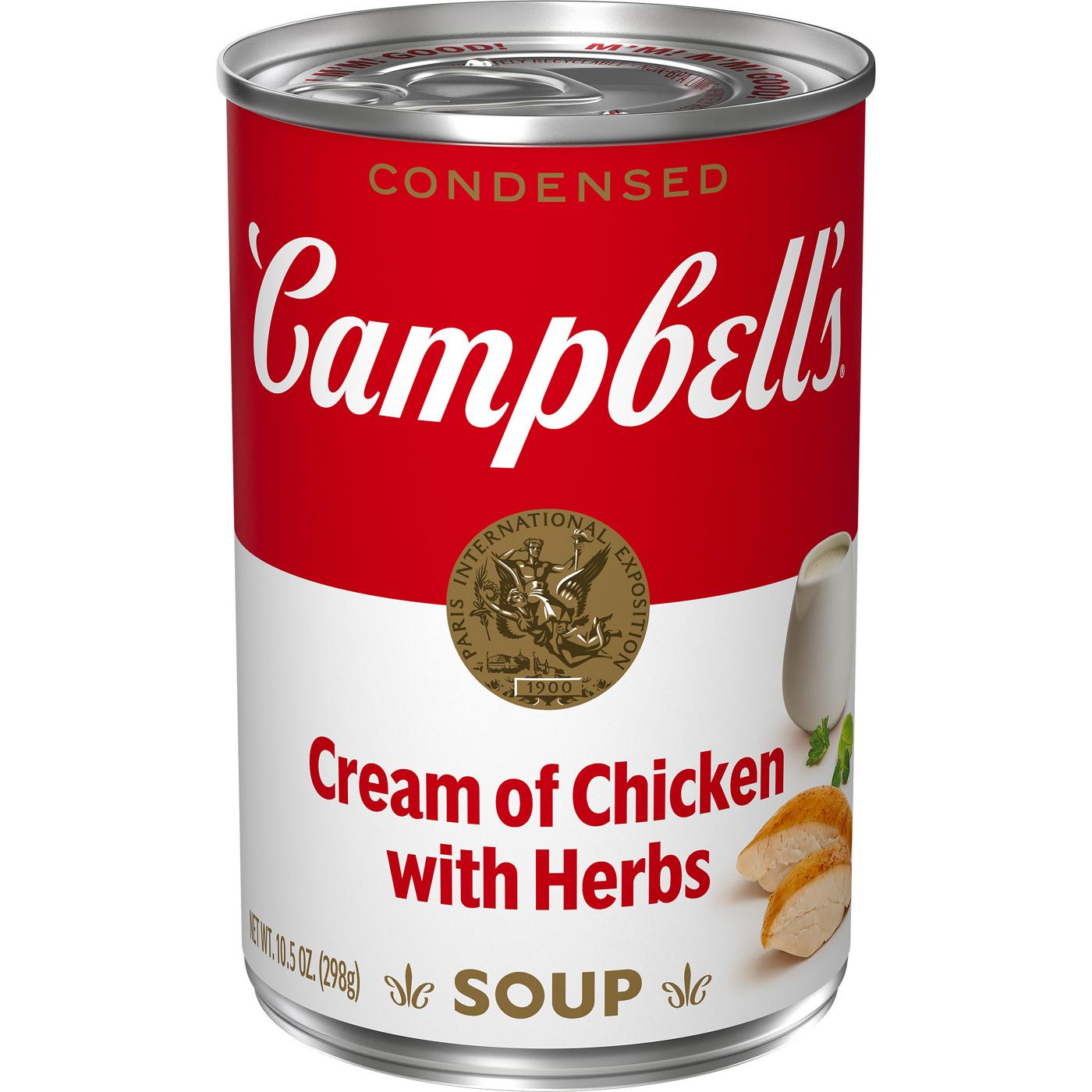 Campbell's Condensed Cream of Chicken Soup With Herbs; image 1 of 6
