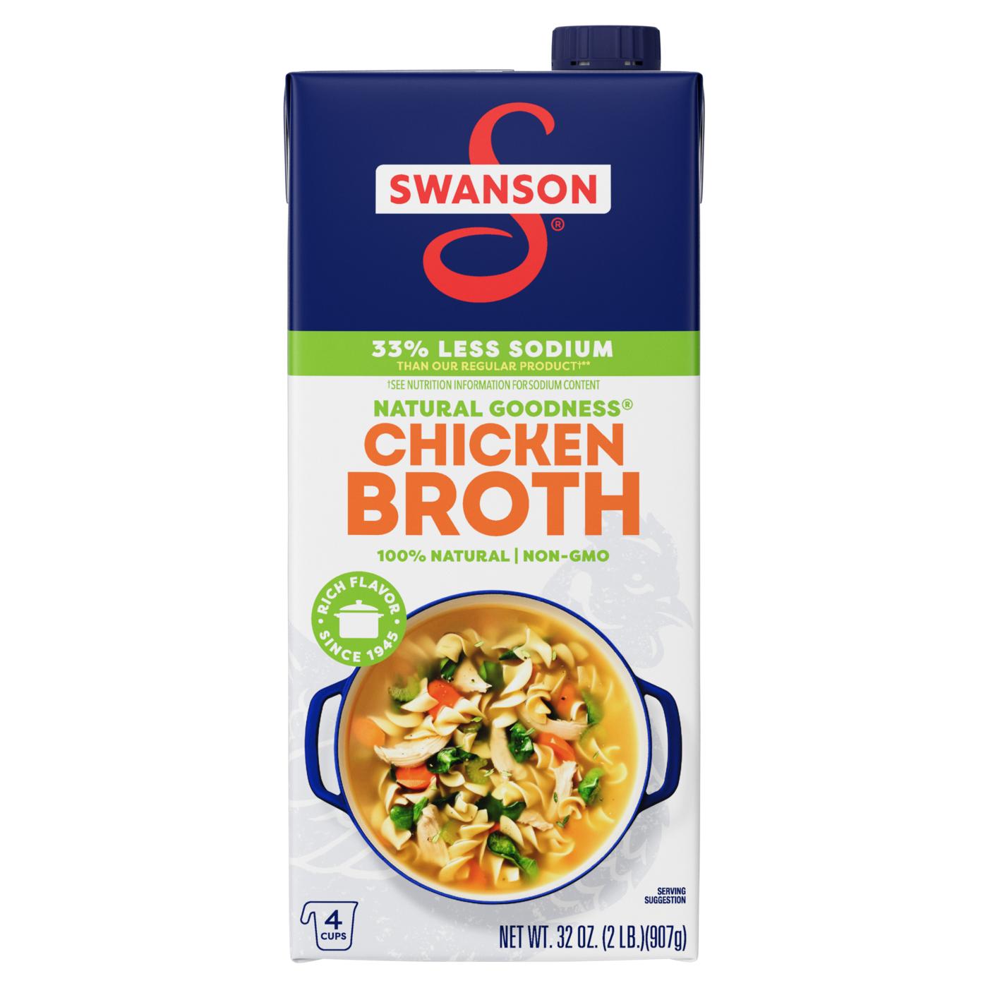 Swanson 33% Less Sodium Chicken Broth; image 1 of 6