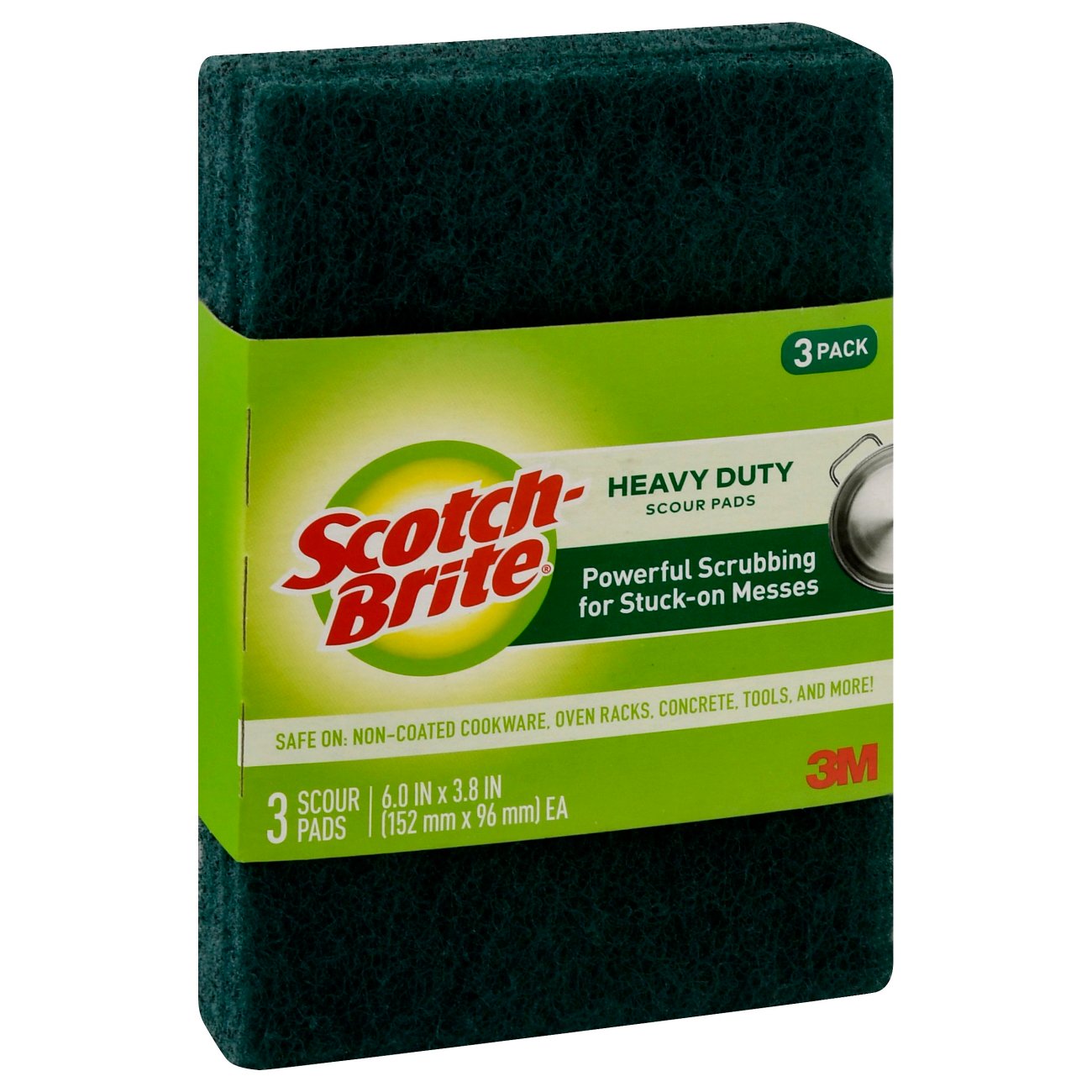 3M Scotch-Brite Heavy Duty Scour Pad 6 pack 4" x 6"  3 pack 12 pack 36 pack