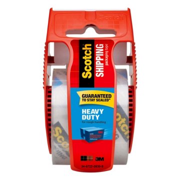 Scotch Heavy Duty Shipping Tape with Holder, 22.2 yd