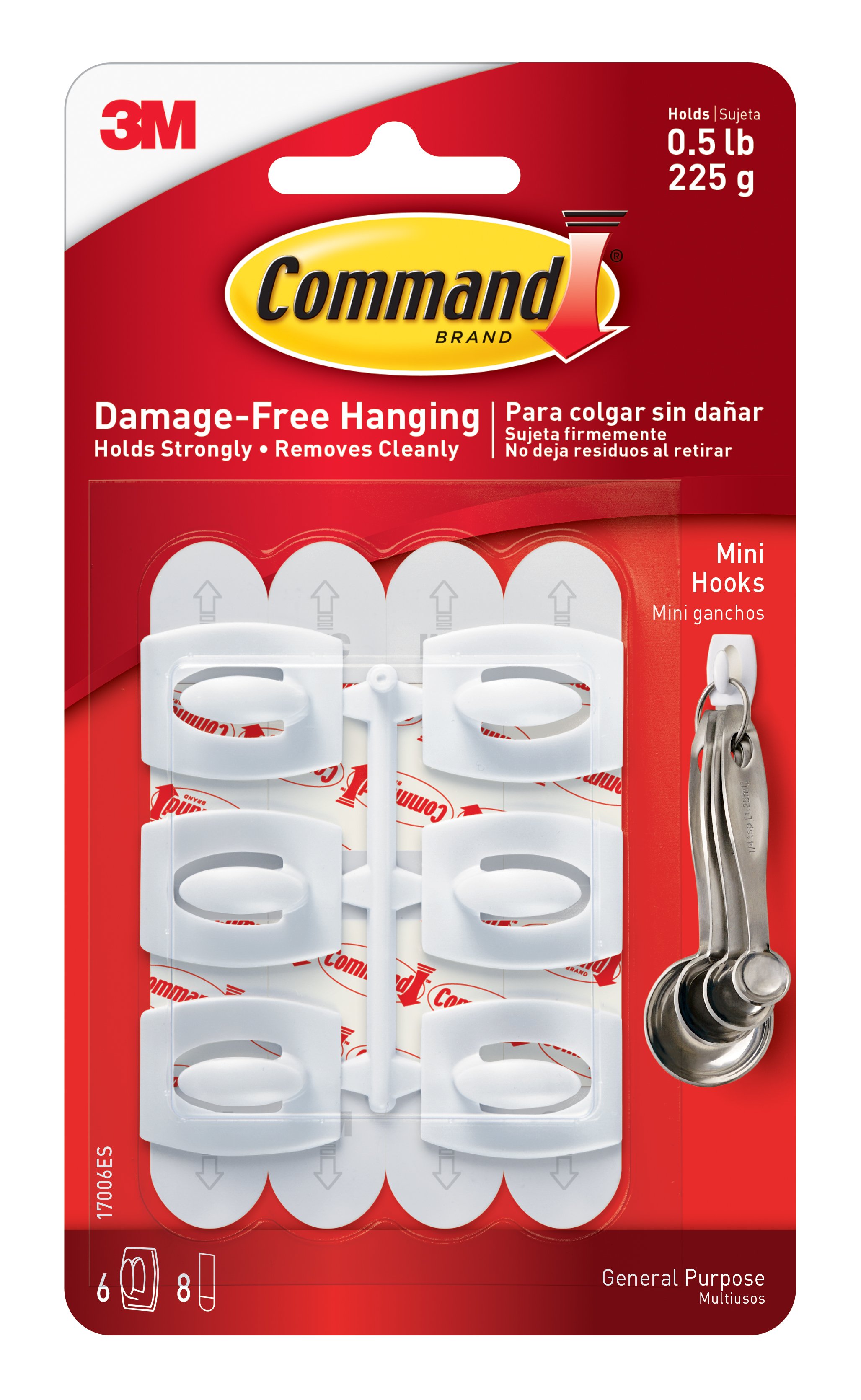 Command 3M Adhesive Mini Hooks - Shop Hooks & Picture Hangers at H-E-B