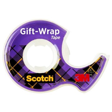 Scotch Satin Finish Gift Wrap Tape Dispensered Rolls, 3 pk