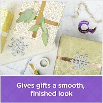 Scotch Satin Finish Gift Wrap Tape Dispensered Rolls, 3 pk