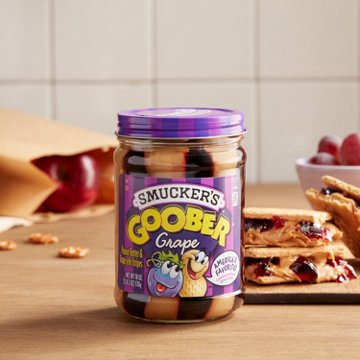 Smucker's Goober Peanut Butter & Grape Jelly Stripes, 18 oz