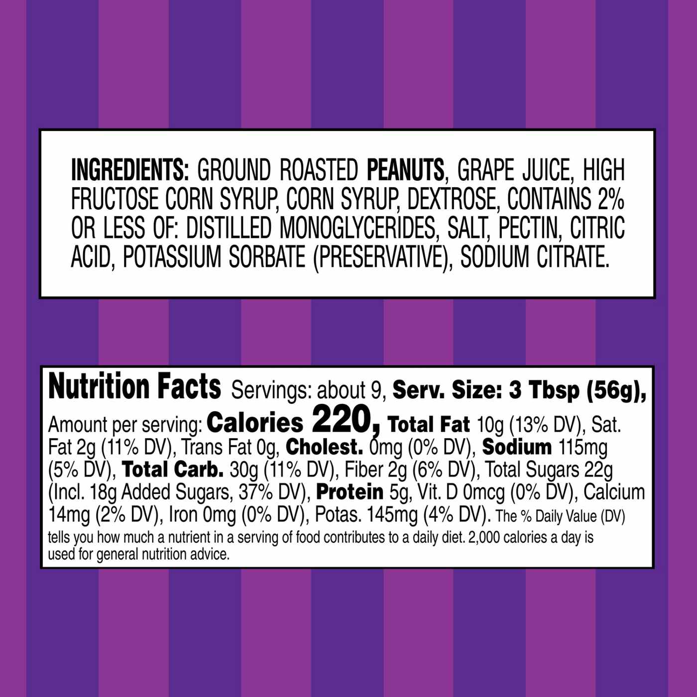 Smucker's Smucker's Goober Peanut Butter and Grape Jelly Stripes, 18 Ounces; image 4 of 4