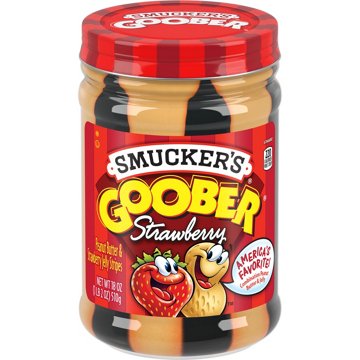 Smucker's Goober Peanut Butter & Strawberry Jelly Stripes, 18 oz