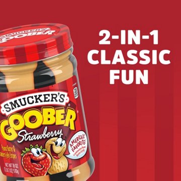 Smucker's Goober Peanut Butter & Strawberry Jelly Stripes, 18 oz