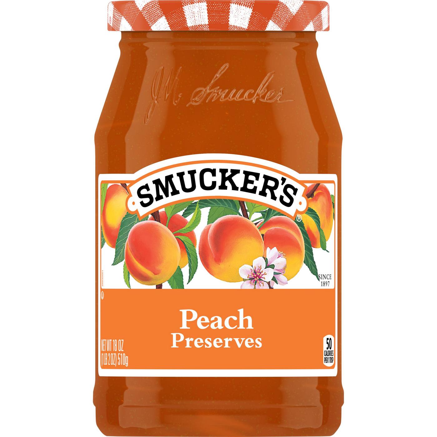 Smucker's Peach Preserves; image 1 of 4