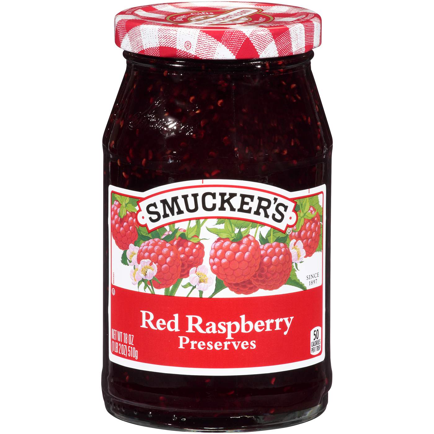 Smucker's Red Raspberry Preserves; image 1 of 2