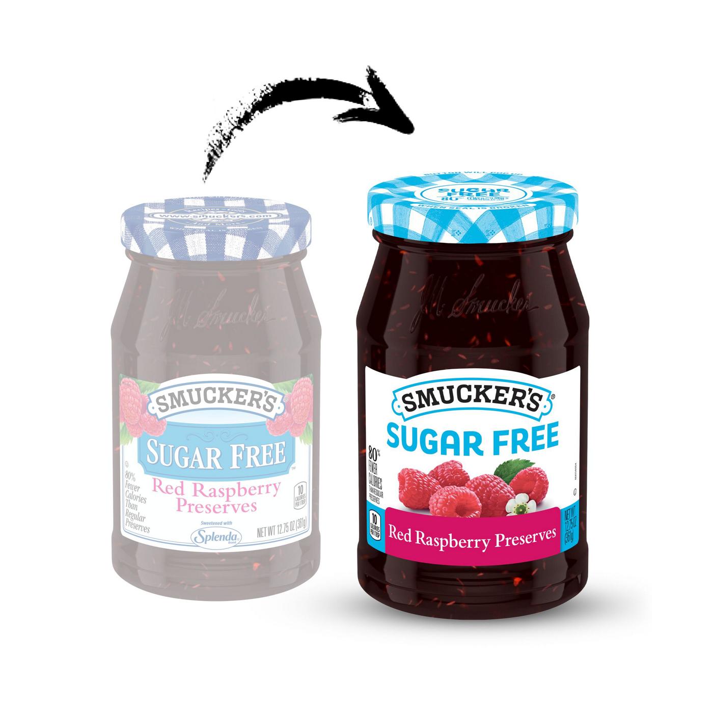 Smucker's Sugar Free Red Raspberry Preserves; image 2 of 5