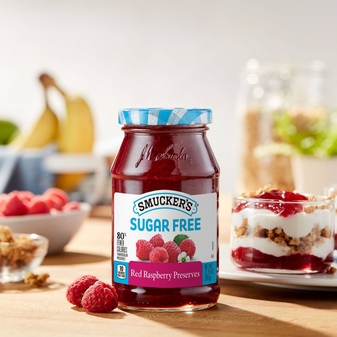 Smucker's Sugar Free Red Raspberry Preserves; image 4 of 5