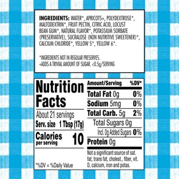 Smucker's Sugar Free Apricot Preserves, 12.75 oz