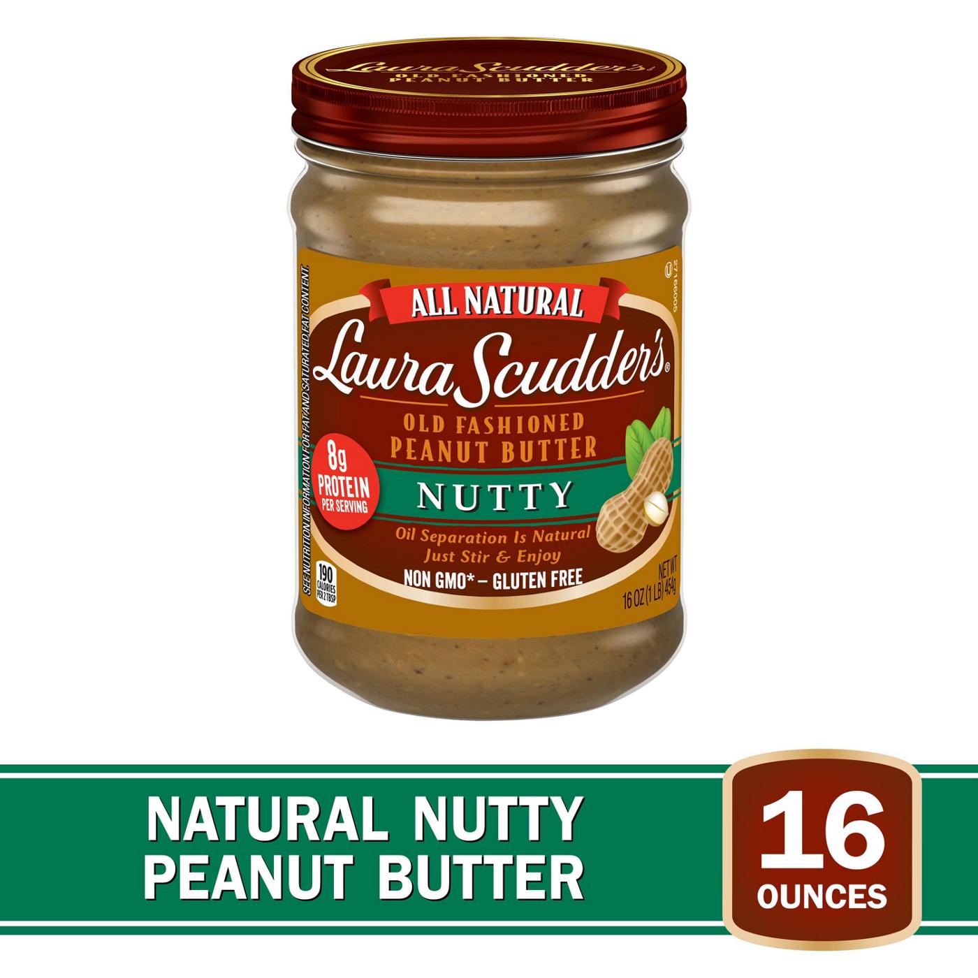 Laura Scudders Old Fashioned Nutty Peanut Butter; image 2 of 2