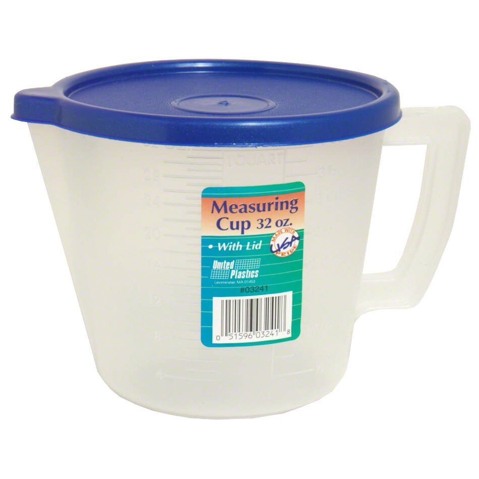 United Plastics 32 OZ Measuring Cup with Lid Shop Serving Dishes at HEB