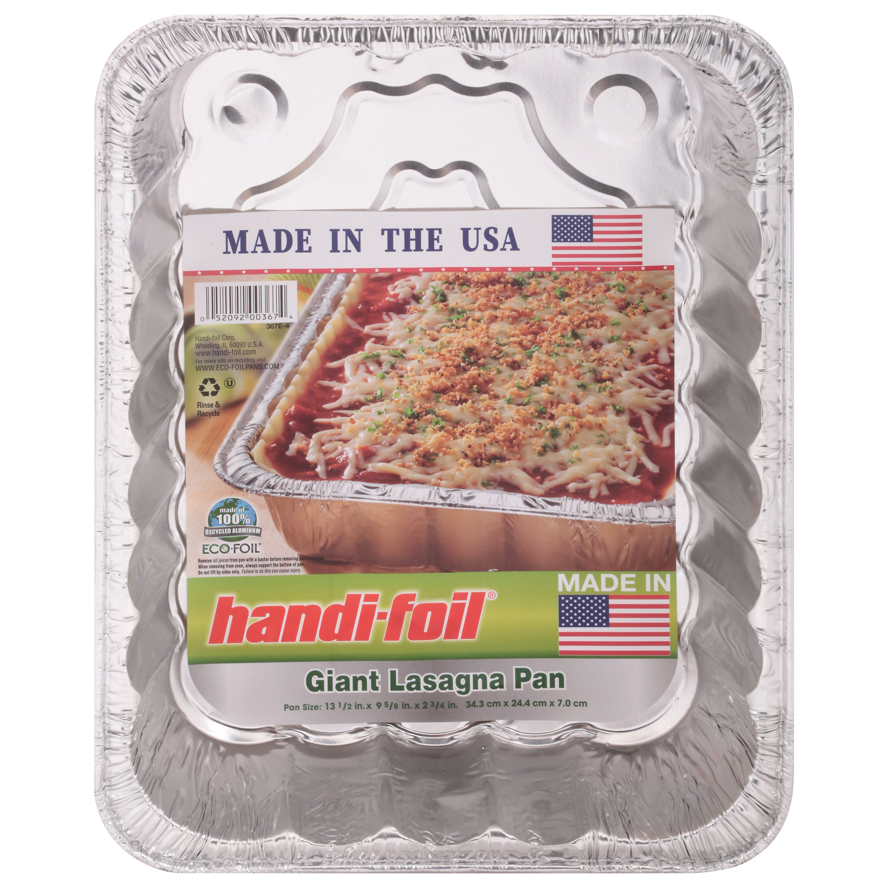 Handi-Foil Eco-Foil Giant Lasagna Pan - Shop Bakeware at H-E-B