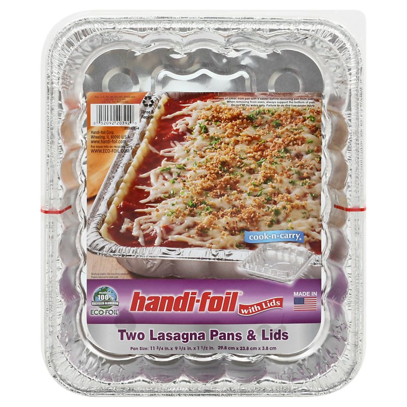 Handi-Foil Cook-n-Carry Lasagna Pans & Lids - Shop Bakeware at H-E-B