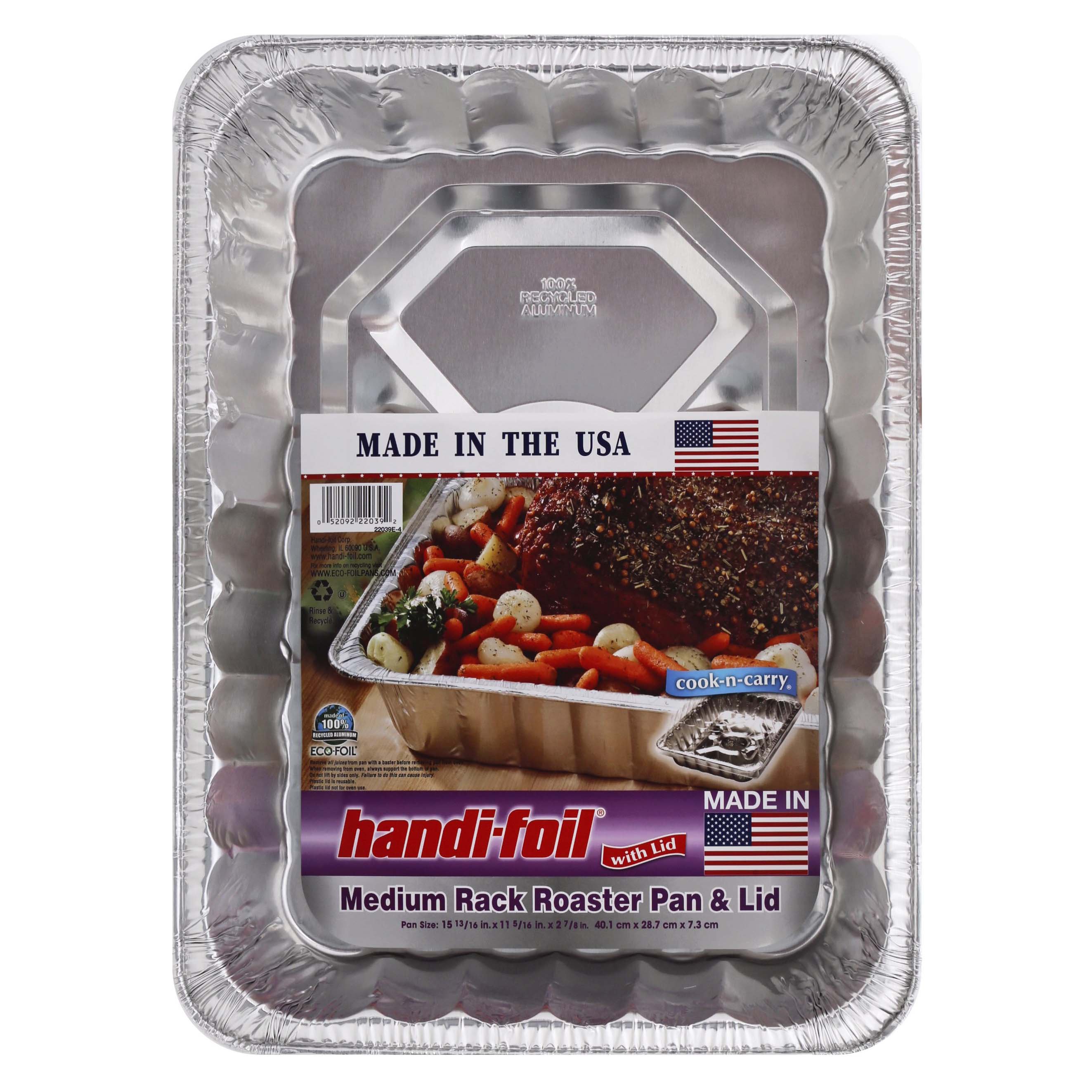 EZ Foil Rack 'N' Roast Roaster Pan with Handles – Hemlock Hardware