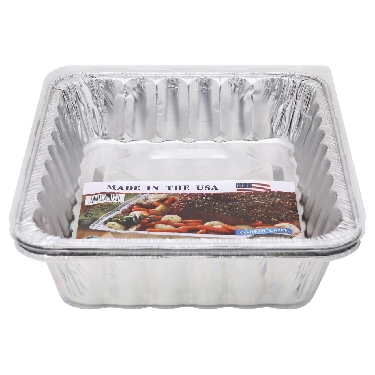 Handi-Foil Cook-n-Carry Rack Roaster Pan & Lid; image 2 of 2
