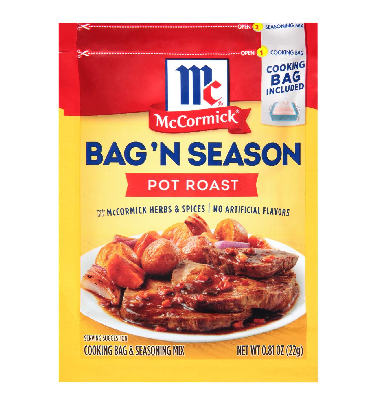 McCormick Bag 'n Season Pot Roast Cooking & Seasoning Mix; image 1 of 6